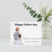 Happy Father Day Postkarte (Stehend Vorderseite)