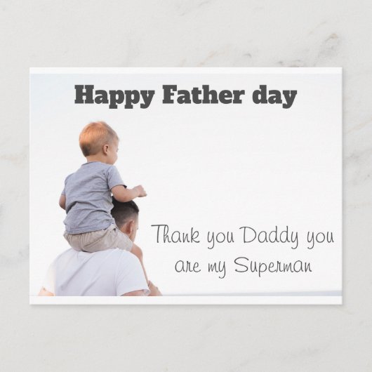 Happy Father Day Postkarte (Vorderseite)