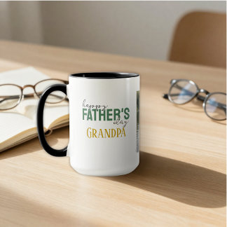 Happy Father’s Day Grandpa We Love You Green Photo Tasse