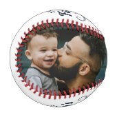 Happy Father’s Day Mustache Tribute Design Baseball (Vorderseite Links)