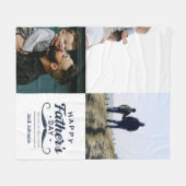 Happy Father’s Day Mustache Tribute Design Fleecedecke (Vorderseite (Horizontal))