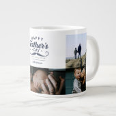 Happy Father’s Day Mustache Tribute Design Jumbo-Tasse (Vorderseite Rechts)