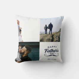 Happy Father’s Day Mustache Tribute Design Kissen