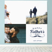 Happy Father’s Day Mustache Tribute Design Leinwanddruck (Insitu (Holzboden))