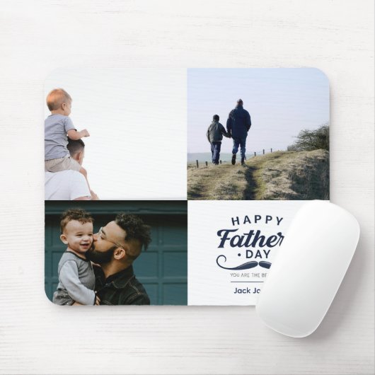 Happy Father’s Day Mustache Tribute Design Mousepad (Mit Mouse)