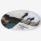 Happy Father’s Day Mustache Tribute Design Pappteller (Schrägansicht)