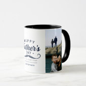 Happy Father’s Day Mustache Tribute Design Tasse (VorderseiteRechts)