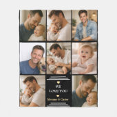 Happy Father’s Day Photo | Personalized Dad Eve Fleecedecke (Vorderseite)