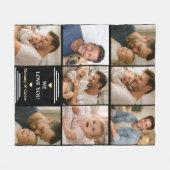 Happy Father’s Day Photo | Personalized Dad Eve Fleecedecke (Vorderseite (Horizontal))