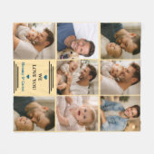 Happy Father’s Day Photo | Personalized Dad Eve Fleecedecke (Vorderseite (Horizontal))