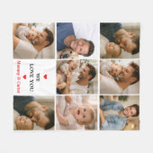 Happy Father’s Day Photo | Personalized Dad Eve Fleecedecke (Vorderseite (Horizontal))