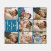 Happy Father’s Day Photo | Personalized Dad Eve Fleecedecke (Vorderseite (Horizontal))