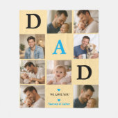 Happy Father’s Day Photo | Personalized Dad Ever Fleecedecke (Vorderseite)