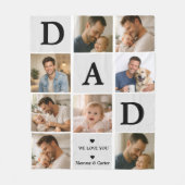 Happy Father’s Day Photo | Personalized Dad Ever Fleecedecke (Vorderseite)
