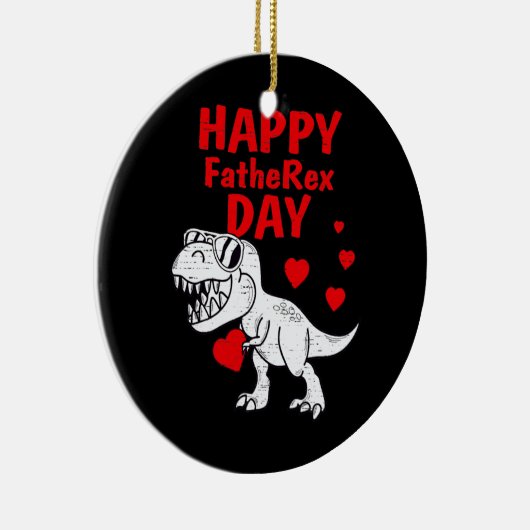 Happy FatheRex Day Dinosaur Vater Vater T-Shirt T Keramik Ornament (Rechts)