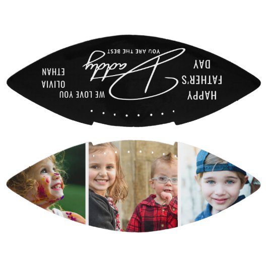 Happy Father's Day 3 Foto von Collage Personalize Football (Paneele)
