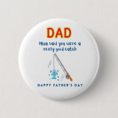 Happy Father's Day Abzeichen Button (Vorderseite)