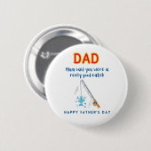 Happy Father's Day Abzeichen Button (Vorne & Hinten)