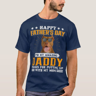 Happy Father's Day American Pit Bull Dog Vater Ges T-Shirt