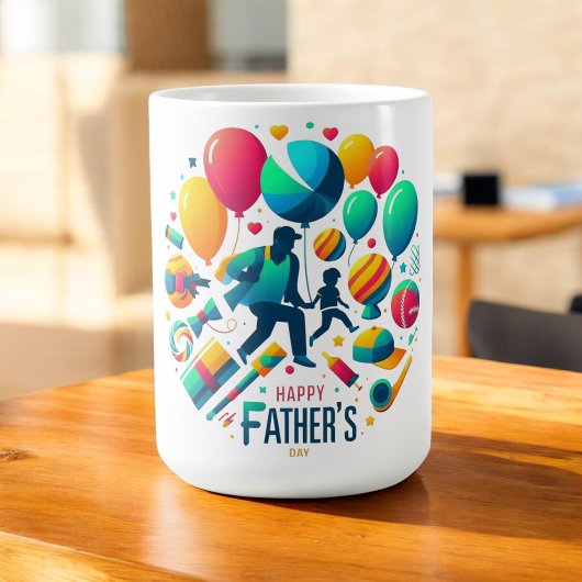 Happy Father's Day Balloon Celebration Kaffeetasse