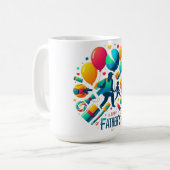 Happy Father's Day Balloon Celebration Kaffeetasse (Vorderseite Links)