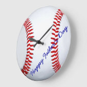Happy Father's Day Baseball Large Wall Clock Große Wanduhr (Winkel)