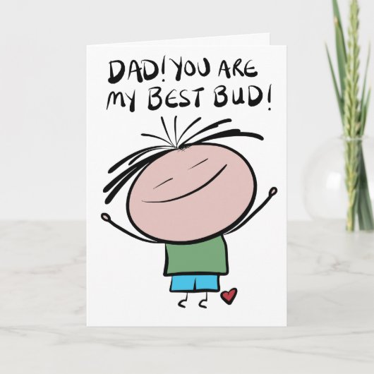 Happy Father's Day - Best Bud Card Karte (Vorderseite)