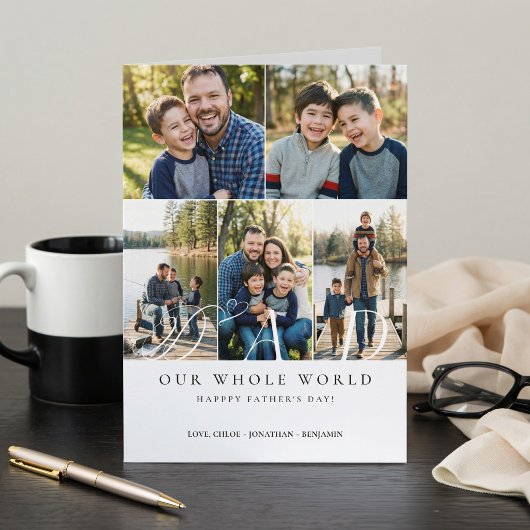 Happy Father's Day Best Dad Ever Photo Collage Karte