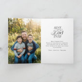 Happy Father's Day Best Dad Ever Photo Collage Karte (Innenseite)