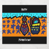 Happy Father's Day Bierflaschenetikett (Einzelnes Label)