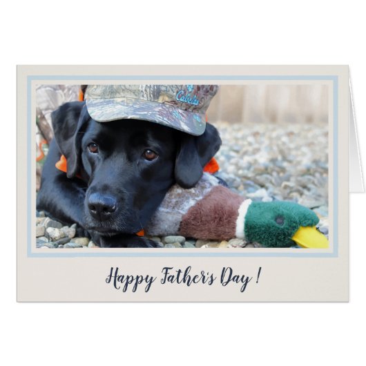 Happy Father's Day Black Labrador Niedlich Duck Do (Vorderseite (Horizontal))