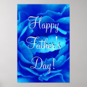 Happy Father's Day Blue Rose I Poster (Vorne)