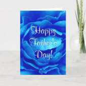 Happy Father's Day Blue Rose II Karte (Vorderseite)
