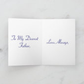 Happy Father's Day Blue Rose II Karte (Innenseite)