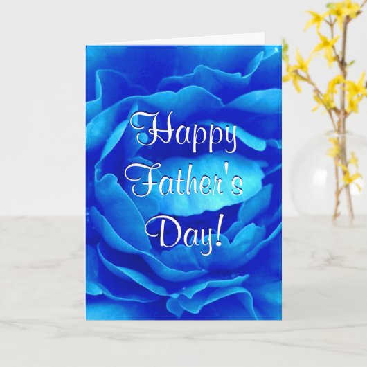 Happy Father's Day Blue Rose II Karte (Gelbe Blume)