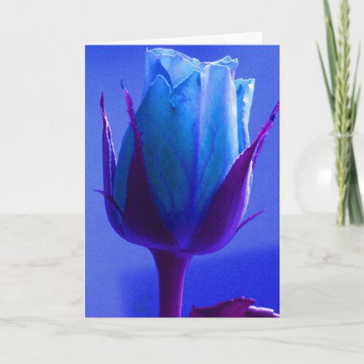 Happy Father's Day Blue Rose II Karte (Vorderseite)