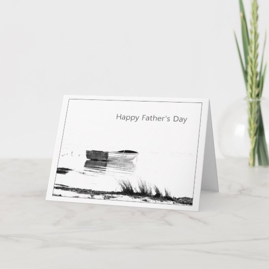 Happy Father's Day Boat Card Karte (Vorderseite)