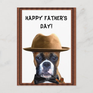 Happy Father's Day Boxer Postkarte