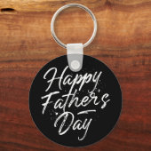 Happy Father's Day Button Schlüsselanhänger (Vorderseite)