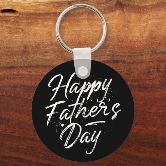 Happy Father's Day Button Schlüsselanhänger (Vorderseite)