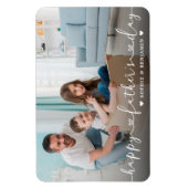 Happy Father's Day Calligrafy Foto Magnet (Vertikal)