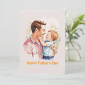 Happy Father's Day Card Einladung (Stehend Vorderseite)