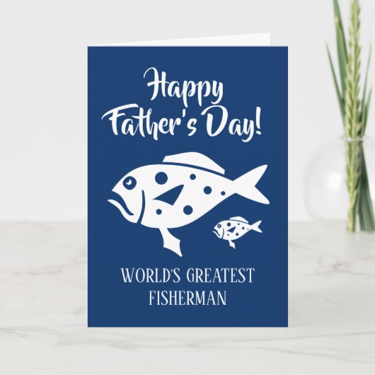Happy Father's Day Card für die weltbesten Fischer Karte (Vorderseite)