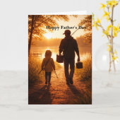 Happy Fathers Day Card - Sunrise Fishing image Karte (Gelbe Blume)