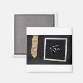 Happy Father's Day Classic Black Magnet (Vorderseite/Rückseite)