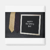 Happy Father's Day Classic Black Magnet (Vorne)