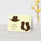 Happy Fathers Day Cowboy Dad Karte (Gelbe Blume)