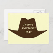 Happy Fathers Day Cowboy Dad Postkarte (Vorne/Hinten)