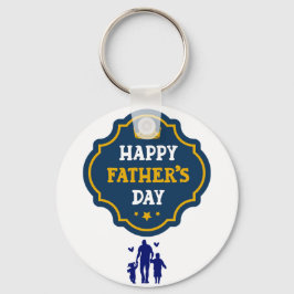 Happy Father's Day Crown & Kids - Eine königliche  Schlüsselanhänger