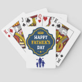 Happy Father's Day Crown & Kids - Eine königliche  Spielkarten (Rückseite)